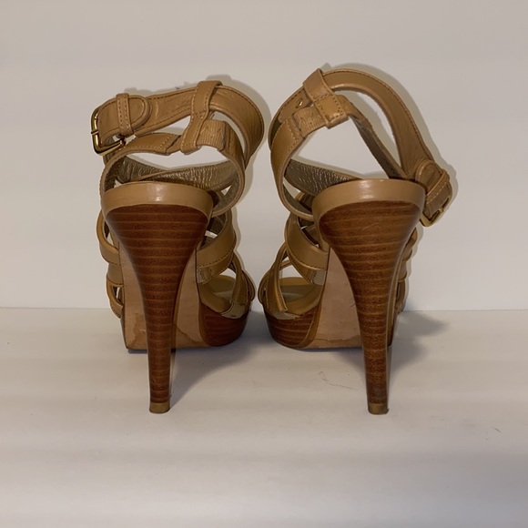 Stuart Weitzman Sexy Nude/Mesh Strappy Stiletto Heels! - Picture 3 of 9